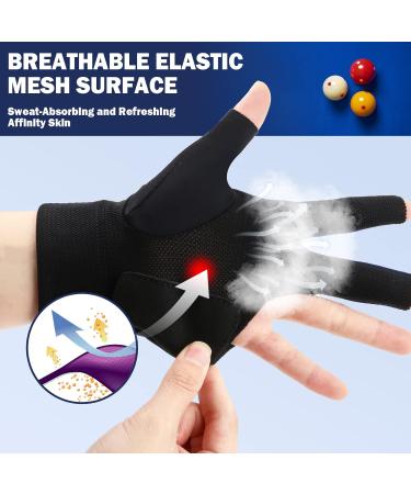 Animsword Billiard Gloves - Breathable & Comfortable Left/Right Hand L Red - GetaWay Solids for Billiards Convenient & Stylish - Buy Online on GoSupps.com
