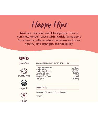 Kin+Kind Hip & Joint Raw Golden Paste 4 oz - Natural Dog Supplement for Joint Health - Buy Online on GoSupps.com
