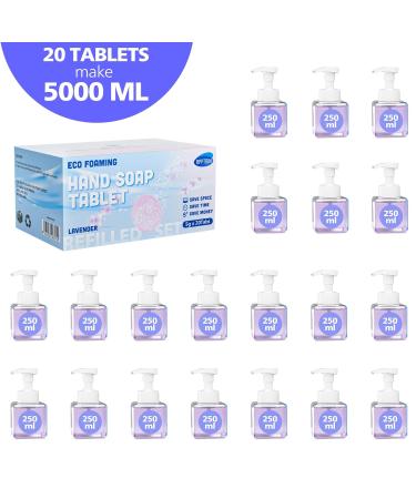Foaming Hand Soap Refills - 20 Pack Eco-Friendly Lavender Tablets | 174 fl oz Dissolvable Cleaning Supplies - Buy Online on GoSupps.com