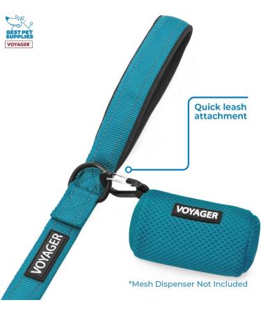 Reflective Dog Leash with Neoprene Handle - 5ft Turquoise | Durable & Safe - Buy Online on GoSupps.com