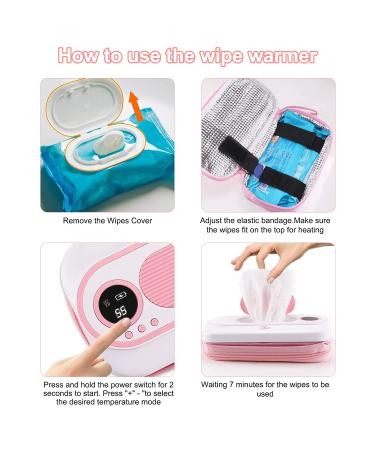 Portable Wipe Warmer with 2 Modes Heating Control, BPA-Free Baby Wipes Dispenser - Smart LED Display, Lasts 4 Hours - Ideal for Indoor & Outdoor - Buy Online on GoSupps.com