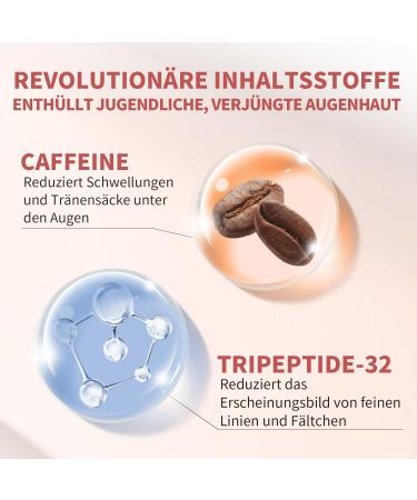 Razuyen Eye Care: Anti-Aging Eye Cream with Caffeine & Peptides for Dark Circles Fine Lines & Swelling - 18ml - Buy Online on GoSupps.com