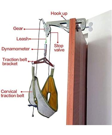 Cervical Traction Over The Door Cervical Traction Home Unit Neck Sling Hammock Physical Therapy Stretching Harness Machine - Buy Online on GoSupps.com