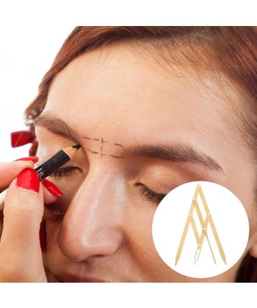 Healifty R gle Sourcils En Acier Inoxydable Dor Taille Compacte Positionnement Trois Points Outil De Mesure Pr cision Pour Maquillage Sourcils Professionnels - Buy Online on GoSupps.com