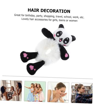 minkissy Giant Panda Head Rope Elastic Hair Band Hair Rubber Hair Elastics Scrunchies Tie Black Tiara Animal Decor Hair Decor Black Trim Black Hair Bands Hair Spray Cute Fabric Miss - Buy Online on GoSupps.com