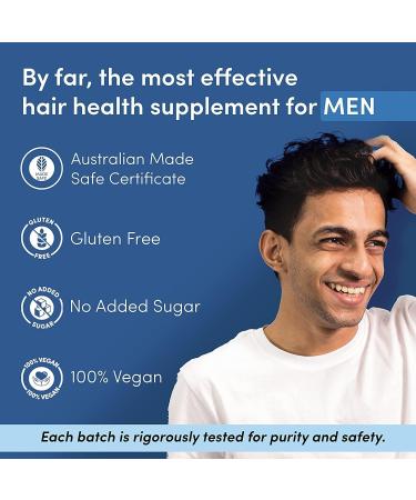 Man Matters Biotin Hair Gummy for Healthy Hair | No Sugar Added | Biotin Gummies with Hair Vitamins | Vitamin A Vitamin C Vitamin E & Zinc | 60 Gummies - Buy Online on GoSupps.com