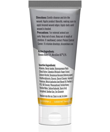 Absorbine Silver Honey Rapid Wound Repair Ointment 2oz Tube - Veterinarian Tested Horse & Animal Care - Buy Online on GoSupps.com