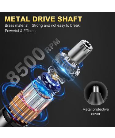 Gifnytee Nose and Ear Hair Trimmer | Professional Painless Facial & Eyebrow Clipper for Men & Women - Rechargeable Black & Blue FR909 - Buy Online on GoSupps.com