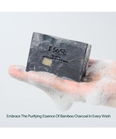 Bamboo Charcoal Gentle Soap Bar | Hypoallergenic Mild Soap for Sensitive Skin Vegan Cruelty-Free & Ideal for Acne-Prone Skin - Buy Online on GoSupps.com