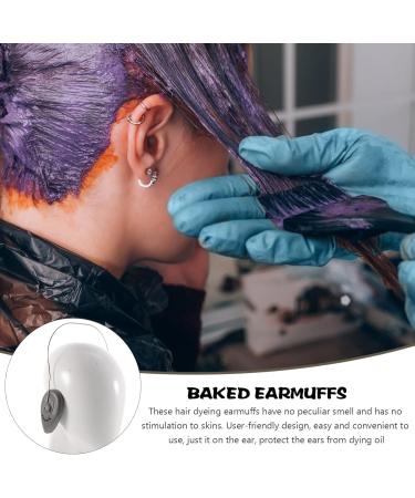 SHERCHPRY Shower Baked Oil Earmuffs hair dye ear muffs hair colouring earmuff Shower ear Cover bathing shower ear silicone ear cover salon Ear Protector Metal baking oil Hair - Buy Online on GoSupps.com