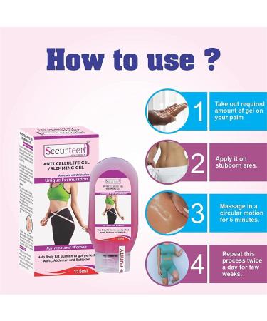  QURA QURA Slimming Gel for stomach hips thighs body anti-cellulite and skin firming 115 ml - Buy Online on GoSupps.com