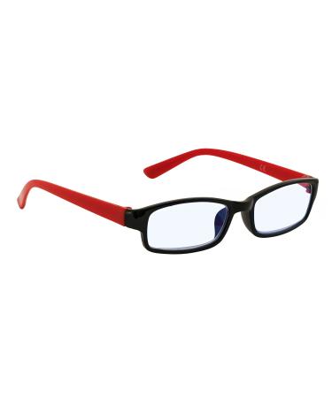 4Sold slim women men reading glasses +0.50 +0.75 +1.5 +2.0 +2.5 blue filter glasses Blue light and UV protective glasses screen glasses Advanced gaming gaming glasses computer glasses black red 0.0 x