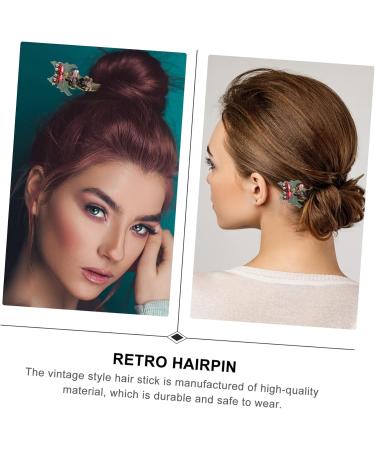 minkissy Japanese Hair Pin 1pc Metal Hairpin Hair for Women Accessories Hair Chopsticks for Women Vintage Hair Chopsticks Metal Book Marker Chinese Hair Fork Flower Bookmark Wedding Bride - Buy Online on GoSupps.com