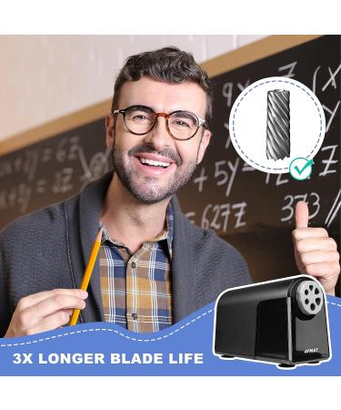 Heavy Duty Electric Pencil Sharpener  6 Holes  AFMAT Classroom Pencil Sharpener for 6-11mm Pencils  Auto Stop  Super Fast  Never Eat Pencils  School Teacher Must Have Pencil Sharpeners Plug in  Black - Buy Online on GoSupps.com