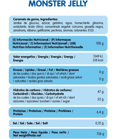  Vidal Monster Jelly Monsters Gummy Vidal 66 Pieces 11g Gluten Free - Buy Online on GoSupps.com