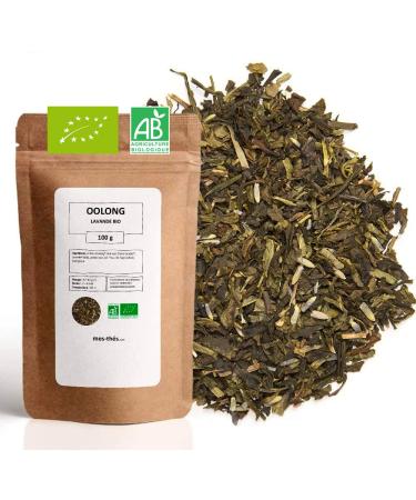 Th Oolong Bio Lavande - 100g (40 tasses) - Th en vrac 100% agriculture biologique - Mes-Th s Oolong Lavande