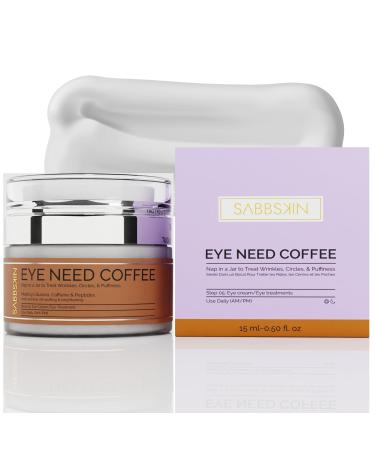 Eye Need Coffee Fine Line Eye Cream with Retinol - 0.5 oz / 15ml | Best Anti-Aging Eye Care for Dark Circles & Puffiness | Shop Internationally - Buy Online on GoSupps.com