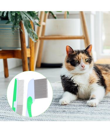 Premium Stainless Steel Dog & Cat Comb - Flea Comb for All Hair Types (Green) - Perfect for Short Medium & Long Hair Pets - Buy Online on GoSupps.com