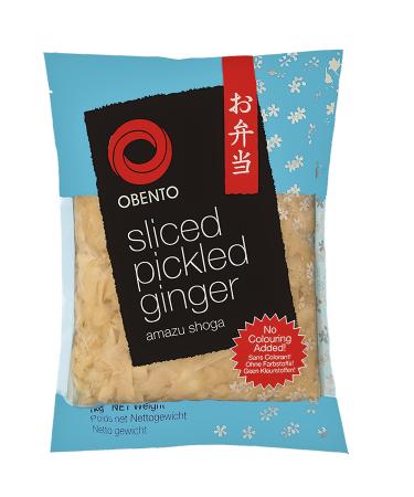 Obento Sliced Pickled Ginger (Pickled Ginger in Slices) 1 kg 1 kg (1 pack) Sliced Pickled Ginger