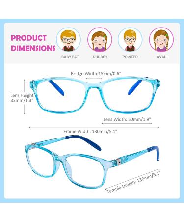 Children Optical Glasses Frame tr90 Flexible Bendable One-piece Safe Eyeglasses Girls Boy Black/ Clear Blue - Buy Online on GoSupps.com