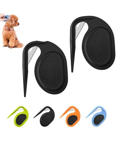 Pet Knotting Comb de-filter with steel blade de-filter knife cat splitter fur-tubular de-filtered ridge knot comb beauty tools pet spill down depilatory comb (black)