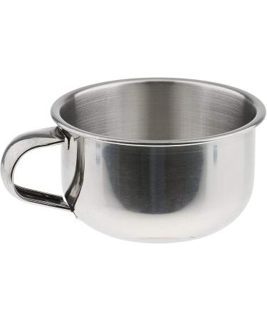 KANGIRU 8cm Metal Barber Shine Beard Soap Dish - Durable Stainless Steel Shaving Bowl for Men | Premium Shaving Mug & Brush Holder - Buy Online on GoSupps.com