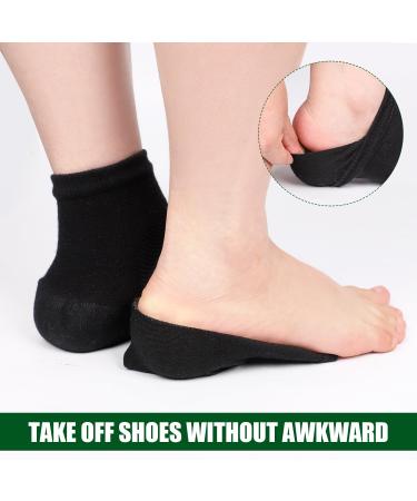 BOXOB Height Increase Socks - Invisible Shoe Lift Insoles for Men & Women | Comfortable Height Booster Heel Pads (Black - Buy Online on GoSupps.com