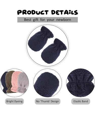 Pesaat Double Layer Fleece Baby Gloves - Winter Mittens for Boys and Girls 6-24 Months - Anti-Scratch - 3pcs Set - Buy Online on GoSupps.com