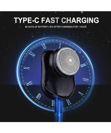 Mini Portable Electric Shaver for Men - USB Rechargeable, Wet & Dry, Pocket Size Razor - Ideal for Home, Car, Travel - Black - Buy Online on GoSupps.com