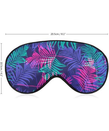 Neon Tropical Palm Leaf Sleep Mask - Adjustable Eye Cover for Sleeping & Travel - Buy Online on GoSupps.com