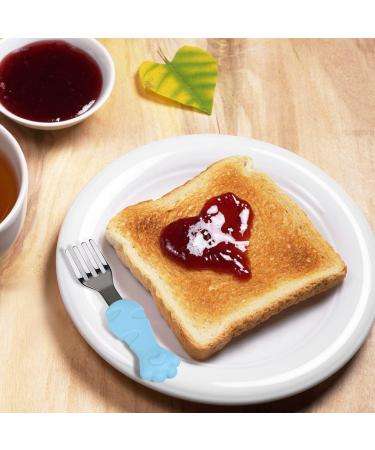 Vicloon Baby Fork and Spoon Set - Silicone Stainless Steel Cutlery for Children - Cat Claw Design - Ergonomic and Short Handle for Self-Feeding - Buy Online on GoSupps.com