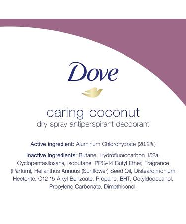 Dove Antiperspirant Deodorant Dry Spray - 48-Hour Coconut Protection, 3-Pack - Moisturizing & Alcohol-Free - Buy Online on GoSupps.com