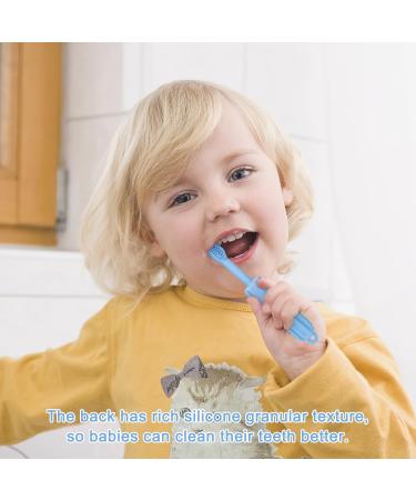 CLdy Baby Biting Toys - 2 BPA-Free Silicone Teething Rings for Babies 3 Months+ - Soft & Stimulating Toothbrush Aid in Blue & Pink - Buy Online on GoSupps.com