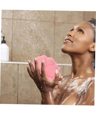 Magiclulu 2-in-1 Silicone Massage Brush - Scalp Peeling & Hair Care Tools - Pink Heart-Shaped Hair Washer for Travel - Buy Online on GoSupps.com