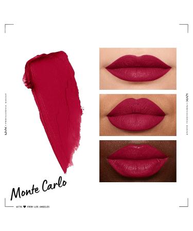Nyx Soft Matte Lip Cream in Monte Carlo - Deep Cranberry Red | 0.27 Fl Oz - Buy Online on GoSupps.com