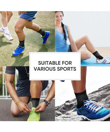 AVIDDA Ankle Support Brace 1 Pair - Adjustable Compression Foot Sleeves for Pain Relief - M/Z New Black - Buy Online on GoSupps.com