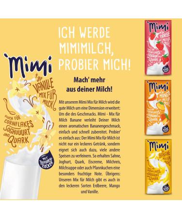 Mimi Milchmix Vanilla Drink Powder - 2 x 400g - Soluble in Warm & Cold Milk - Delicious Vanilla Flavor with Excellent Solubility for Smoothies & Milkshakes - Buy Online on GoSupps.com