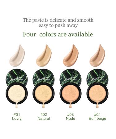 Mushroom Head Air Cushion CC Cream: Long-Lasting Moisturizing BB Cream Makeup with Sponge - Buy Online on GoSupps.com