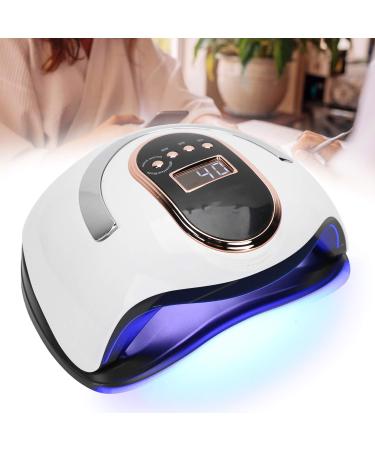 168W LED UV Nail Lamp Portable Fast Curing Gel Polish Nail Dryer with Handle for Salon and Home Use Manicure Pedicure Nail Art Machine(UK)