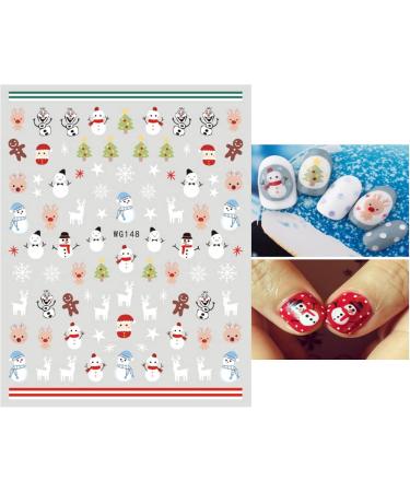Christmas Nail Stickers 9 Sheets Self-Adhesive Nail Decal for Kids Cute Cartoon Nail Art Decoration Design Supplies - Buy Online on GoSupps.com