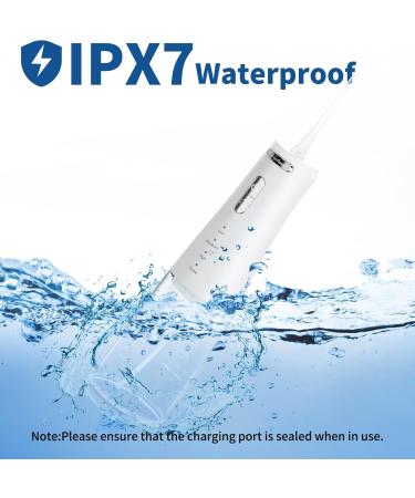 Buy Cordless Water Dental Flosser | 4 Modes 5 Jet Tips IPX7 Waterproof 300ML Tank Type-C Charge - Ideal for Travel - Buy Online on GoSupps.com