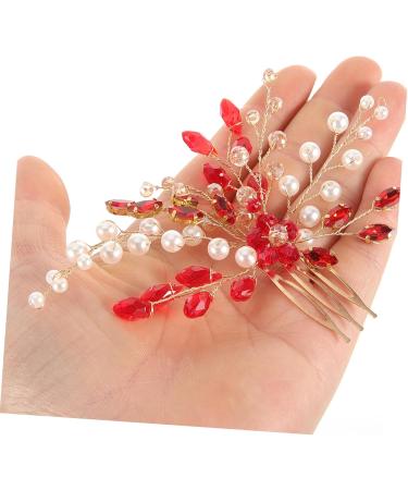 Ipetboom Imitation pearls headgear hair comb girl hair accessories metal hair comb vintage romantic hair side comb rhinestones wedding Hair piece pearl hair side comb - Buy Online on GoSupps.com