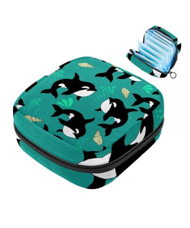 Storage bags for women's tapes woods large menstrual cup pocket with zipper periodic inserts bags panty lores tampons for girls and women multi -colored 10