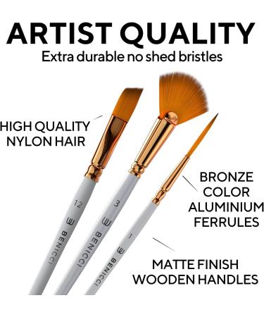 Premium 16-Piece Artist Paint Brush Set with Bonus Tools and Case - Ideal for Watercolor, Oil, Acrylic Painting - for Kids, Adults, Professionals - Buy Online on GoSupps.com