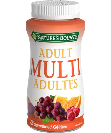 Nature's Bounty Adult Multivitamin Supplement Helps Maintain Bones and Immune Function 75 Gummies Orange 75 count (Pack of 1)