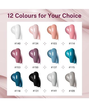 VANREESA Gel Nail Polish Kit with 36W UV LED Lamp - 12 Colors Set with Manicure Tools - Nail Gel Starter Set for Women - Royal Blue and Baby Pink - Buy Online on GoSupps.com