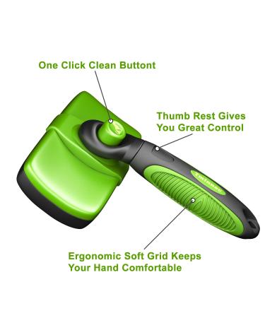 Tminnov Self Cleaning Dog Brush for Shedding and Grooming | Deshedding Tool for Dogs, Cats, and Rabbits | Removes Loose and Tangled Hair | Grooming Brush - Buy Online on GoSupps.com