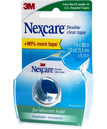 Nexcare Flexible Clear Tape - Stretchy Design, Conforms to Hard to Reach Areas - 1 Count Dispenser Pack - Buy Online on GoSupps.com