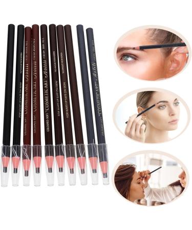 WOONEKY 10pcs Eyebrow Pencil Eye Brow Pencils for Women Peel- off Pencil Black Pencils Makeup Pencils Paper - Buy Online on GoSupps.com