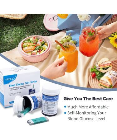 YASEE Blood Glucose Test Strips - 50 Count Diabetic Testing Strips for YASEE Glucose Meter - Buy Online on GoSupps.com